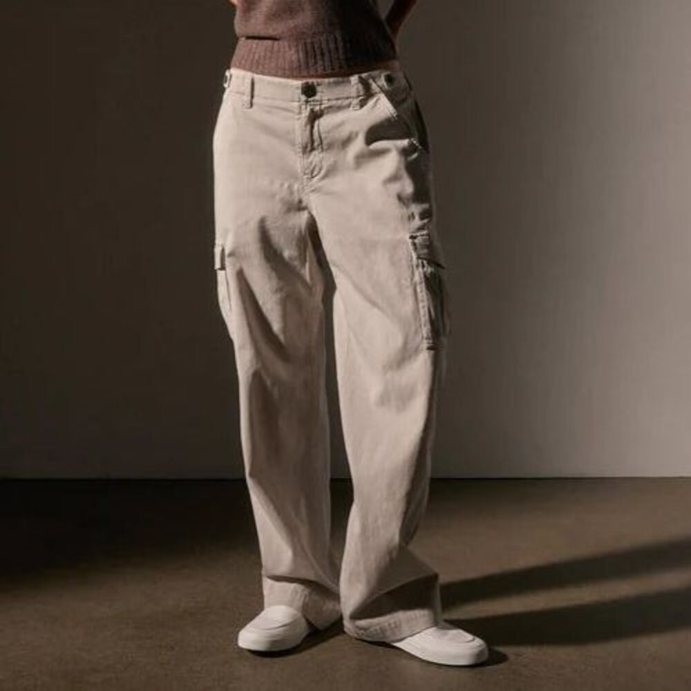 James Perse Army Cotton Slub Cargo Pants Salt Pigment Size 1 Small